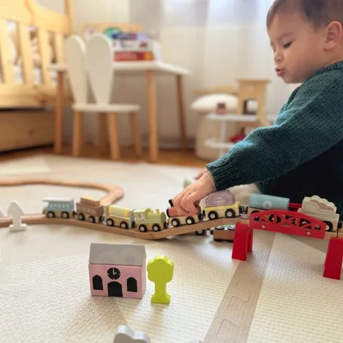 Tooky Toy Drewniane Pojazdy Wagoniki Na Magnes
