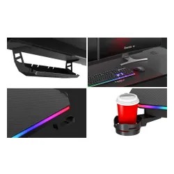 Biurko gamingowe HUZARO Hero 4.8 RGB Czarny