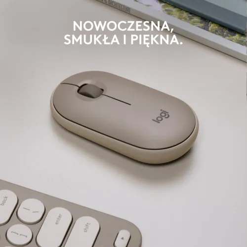 Myszka Logitech Pebble M350 Piaskowy