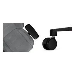 Fotel YUMISU 2054 Magnetic Jasnoszaro-czarny