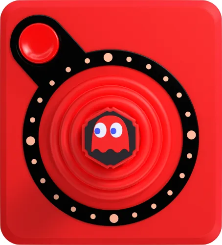 Joystick Atari CX40+ Pac-Man Edition do Atari 2600+ / 7800+ Bezprzewodowy Czerwony