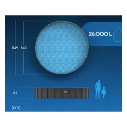 Basen stelażowy Bestway 561KC ogrodowy całoroczny 549x132cm APX zestaw 11w1