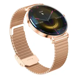 Smartwatch FOREVER SB-370 Lucca Różowe złoto + Pasek łaciaty