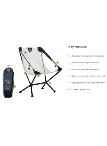 Krzesło turystyczne Nemo Moonlite Reclining Camp Chair - pelican grey