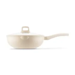Patelnia WOK indukcyjna z pokrywką Konighoffer Creamy Marble 30 cm