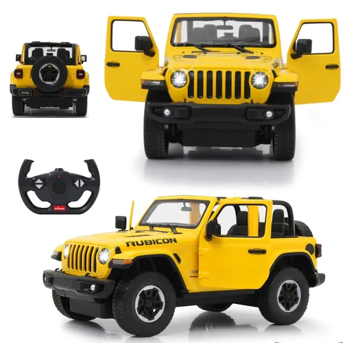 Zdalnie sterowany samochód COIL auto RC pilot duży JEEP Wrangler RS skala 1:14 żółty