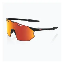 Okulary przeciwsłoneczne 100% Hypercraft SQ soft tact black/hiper red multilayer mirror