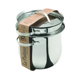 Garnek do gotowania makaronu ze stali nierdzewnej z pokrywką i durszlakiem LA PASTOSA