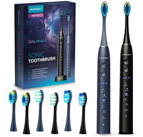 Szczoteczka soniczna BERDSEN Galaxy Duo (2 sztuki) Czarny i Granatowy