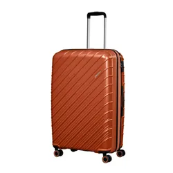 American Tourister SPEEDSTAR-copper orange'ın geniş genişletilebilir valizi