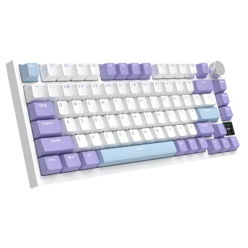 Klawiatura mechaniczna Ajazz AK820 Pro Flying Fish Switch Biało-fioletowy