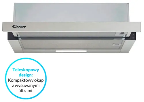 Okap Candy CBT6130/3X Inox