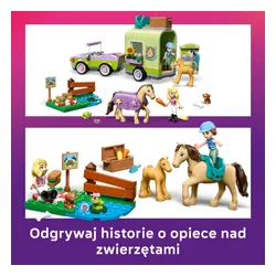 LEGO 42695 Friends Przyczepa z koniem i źrebaczkiem