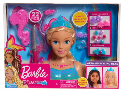 Lalka Barbie Głowa do stylizacji Dreamtopia Syrenka 62625