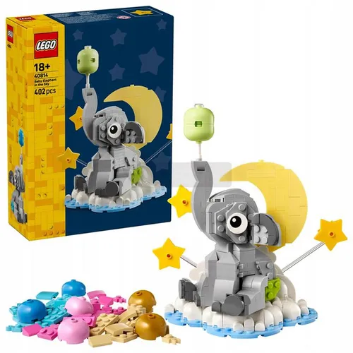 LEGO Iconic 40814 Słoniątko na niebie, zestaw klocków 18+