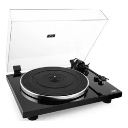 Gramofon JVC AL-E534B Czarny, Manualny, Napęd paskowy, Prędkość odtw. 33 1/3,45 obr./min