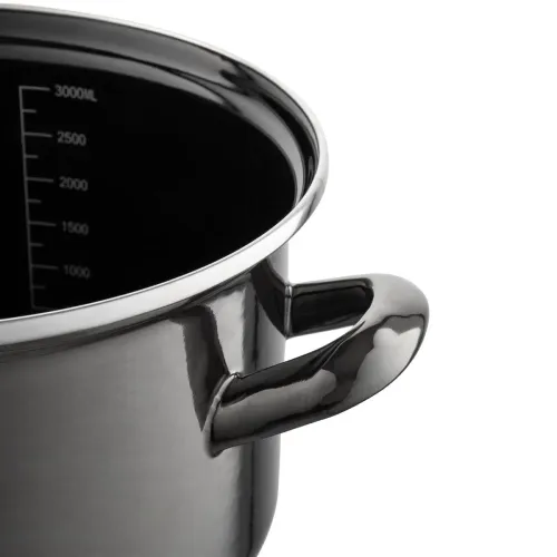 Garnek emaliowany z pokrywką EMALIA POLSKA PLESZEW METALICO 3,3 l