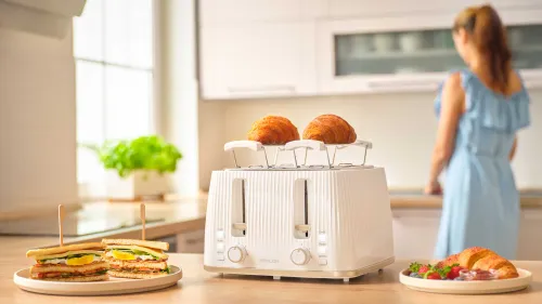 Toster Sencor STS 7540WH Ruszt do bułek Rozmrażanie 1860W