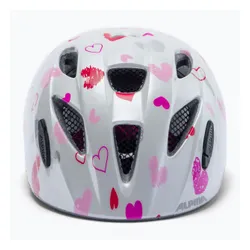 Kask rowerowy dziecięcy Alpina Ximo white hearts