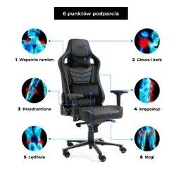 Fotel GAMVIS Elite 2.0 Pro XXL Czarny (czarne elementy)