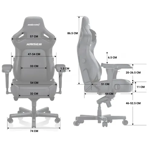 Fotel Anda Seat Kaiser 4 XL Gamingowy do 200kg Skóra Eco Pomarańczowy
