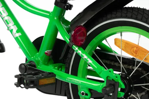 Rower dziecięcy KARBON Jazz 14 cali dla chłopca Zielony Neon