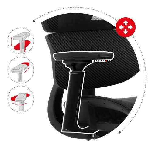 Fotel HUZARO Combat 8.0 Carbon Czarny