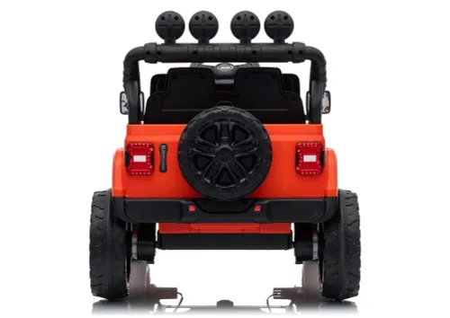 Auto Na Akumulator Jeep Rubicon 2X200W 24V Eva Skóra LED Pilot Radio MP3