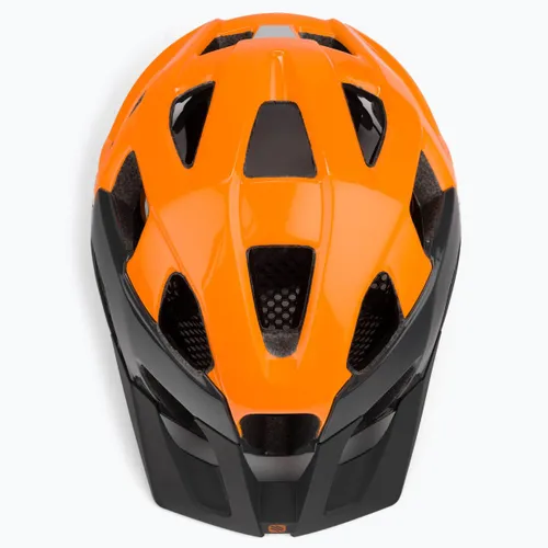 Kask rowerowy Rudy Project Crossway lead/orange fluo shiny