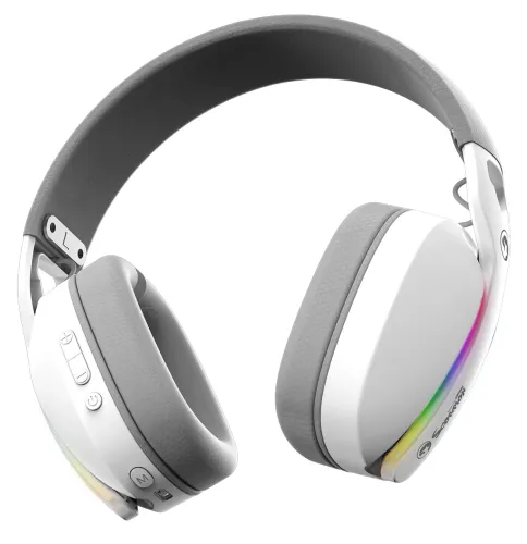 Słuchawki bezprzewodowe z mikrofonem Marvo Pulz 70W Nauszne Biały