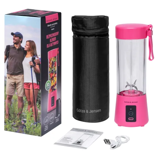 Blender personalny GÖTZE & JENSEN PB940P Różowy Bezprzewodowy + pokrowiec