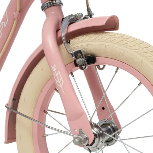 Rower dziecięcy HUFFY Retro Vintage 14 cali dla dziewczynki Pudrowy-róż