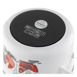 Garnek emaliowany z pokrywką EMALIA POLSKA PLESZEW RUBINKA 2,6 l