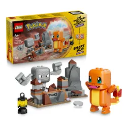 LEGO 72157 Pokémon SMART Play Charmander i Geodude — starcie w jaskini