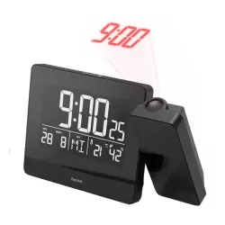 Zegar z projektorem Hama Plus Charge Czarny