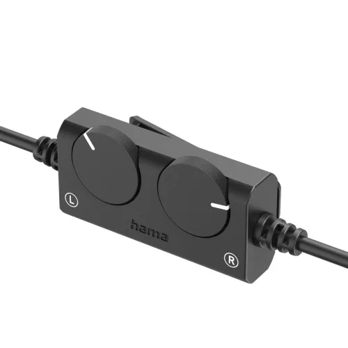 Słuchawki przewodowe Hama 00221846 TV Headphones Cable Nauszne Kabel 6m Regulacja Głośności Czarny