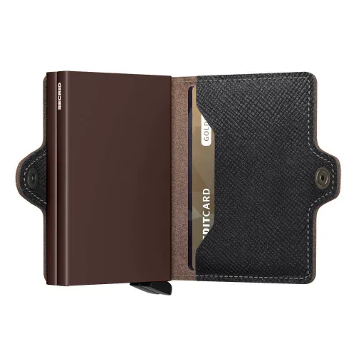 RFID Cep Cüzdanı Twinwallet Secrid Saffiano-brown