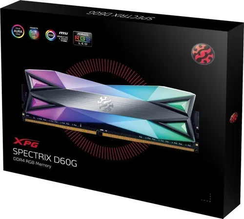 Pamięć ADATA XPG Spectrix D60G, DDR4, 16 GB, 3200MHz, CL16 (AX4U32008G16A-DT60)