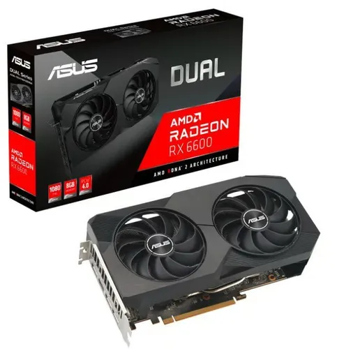 Karta graficzna ASUS Dual Radeon RX 6600 Gaming OC V2 8GB GDDR6 128bit FSR