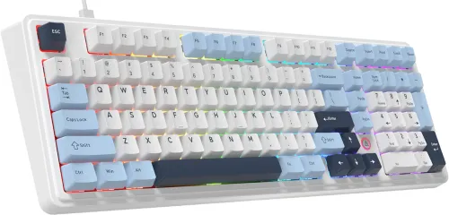 Klawiatura magnetyczna Ajazz AK980 MAX Biało-Niebieski