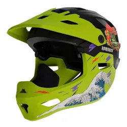 Kask KAMIKAZE Ronin Zielony Full Face (rozmiar L)
