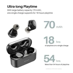 Słuchawki bezprzewodowe Tozo NC7 Pro Dokanałowe Bluetooth 5.3 Czarny