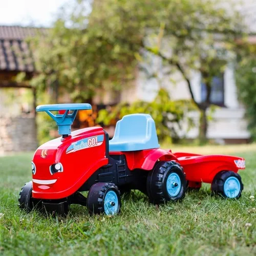 Falk Jeździk Traktor Go! Z Przyczepą Czerwony 1-3 Lat