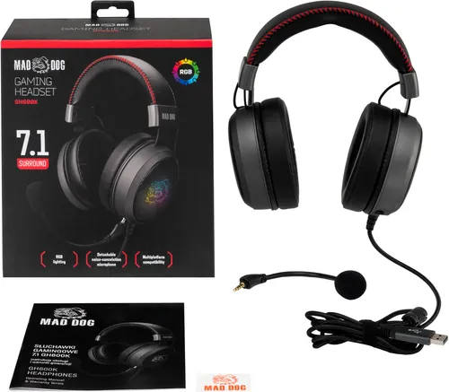 Słuchawki MAD DOG GH600K Nauszne, Dźwięk przestrzenny