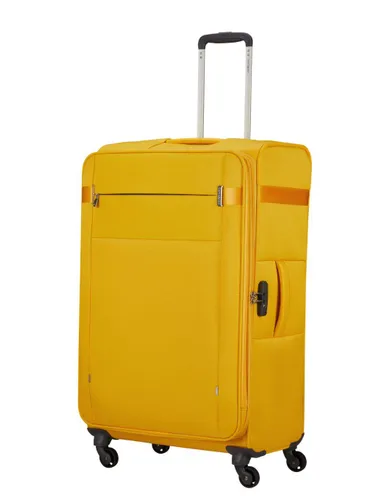 Walizka duża poszerzana Samsonite CityBeat - golden yellow