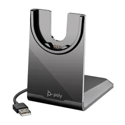 Poly Voyager Focus 2 UC + USB-A na USB-C + stacja ładująca (7S4L6AA)