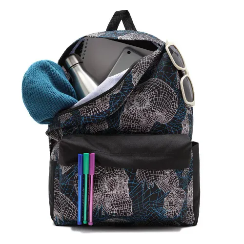 Vans vechi Skool IIII școală rucsac-wireframe craniu