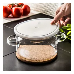 Garnek szklany żaroodporny z pokrywką SIMAX GOURMET 1,5 l