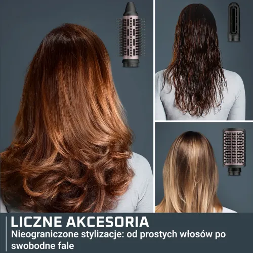 Suszarko-lokówka Rowenta Air Nano UB9B20 950W Jonizacja Zimny nawiew Średnica szczotki 33mm 3 poziomy temperatury