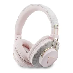 Słuchawki nauszne GUESS Triangle Logo Bluetooth ENC Różowy